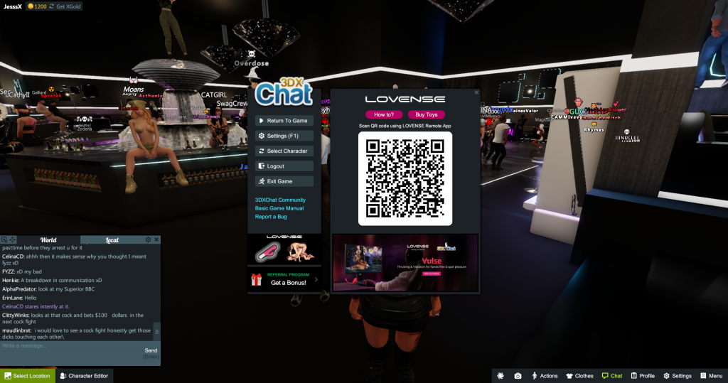 Immersive Adult Content with 3DX Chat